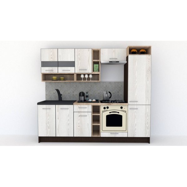 Bucatarie COSSY NEW 250 B2 Wenge / Decor K010