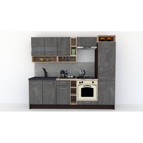 Bucatarie COSSY NEW 250 B2 Wenge / Decor K352