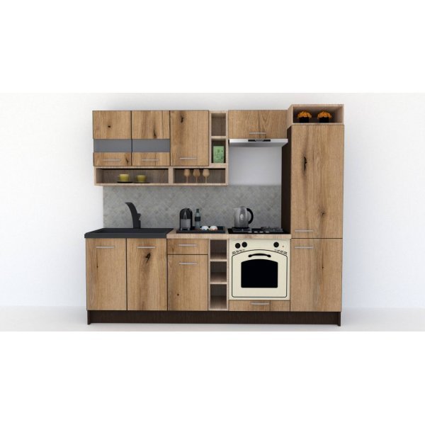 Bucatarie COSSY NEW 250 B2 Wenge / Decor K365