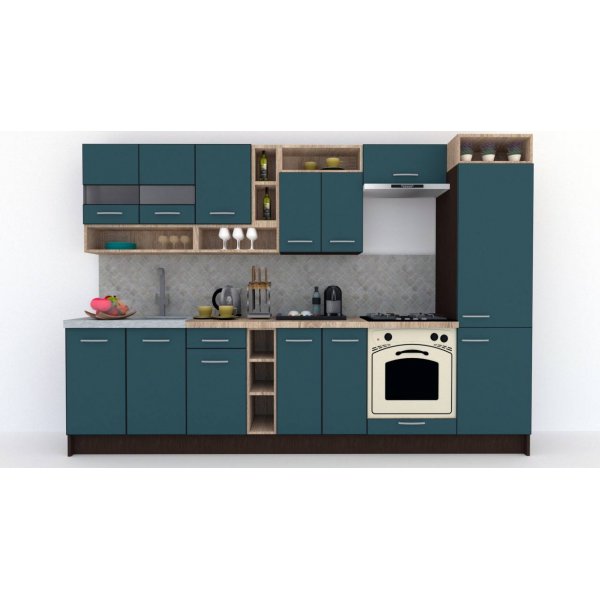 Bucatarie COSSY NEW 310 A1 Wenge / Decor 0244
