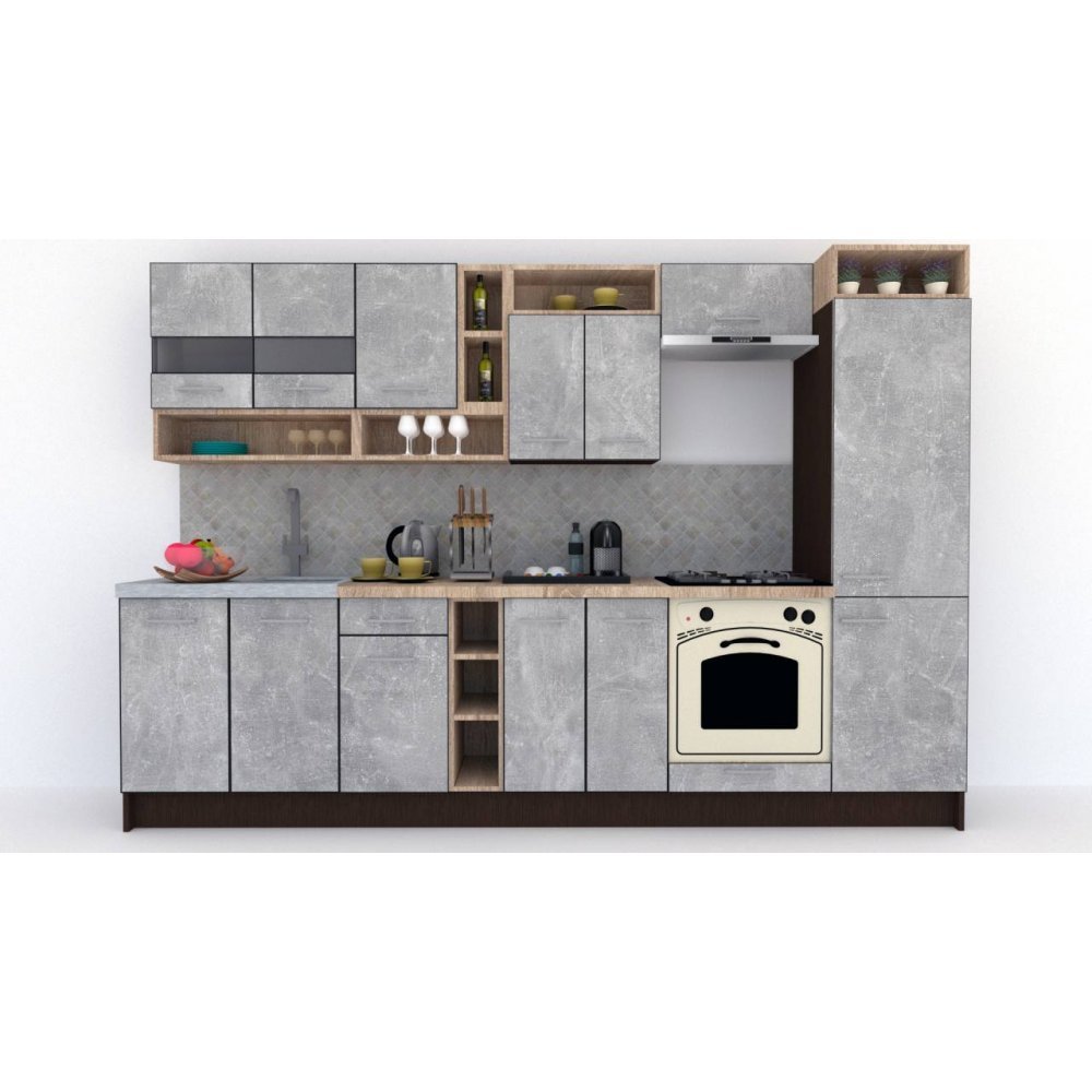 Bucatarie COSSY NEW 310 A1 Wenge / Decor 4298