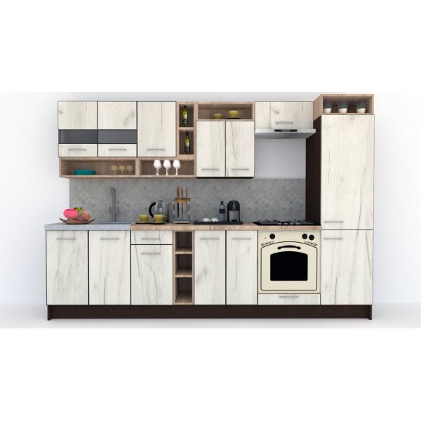 Bucatarie COSSY NEW 310 A1 Wenge / Decor K001