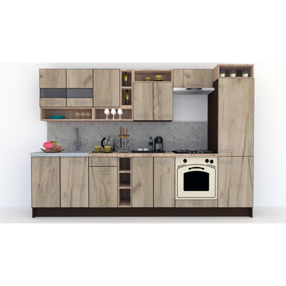 Bucatarie COSSY NEW 310 A1 Wenge / Decor K002