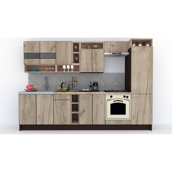 Bucatarie COSSY NEW 310 A1 Wenge / Decor K002