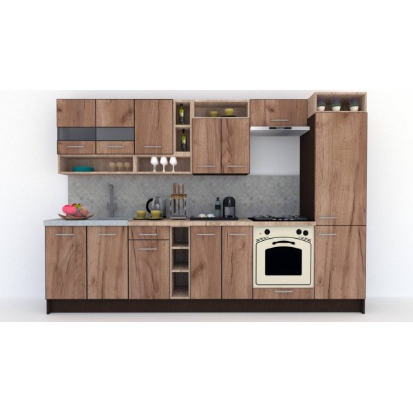 Bucatarie COSSY NEW 310 A1 Wenge / Decor K004