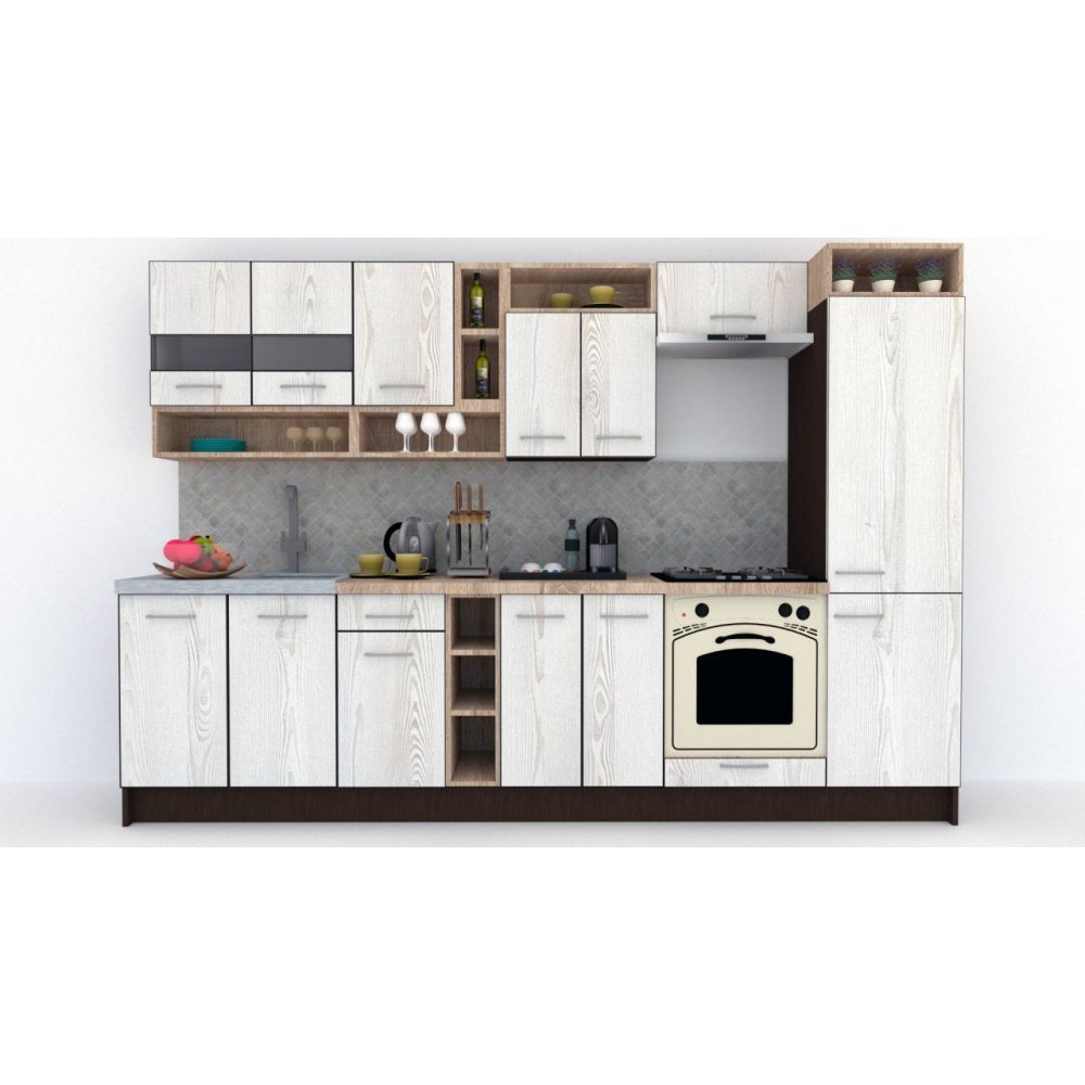Bucatarie COSSY NEW 310 A1 Wenge / Decor K010