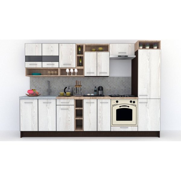 Bucatarie COSSY NEW 310 A1 Wenge / Decor K010