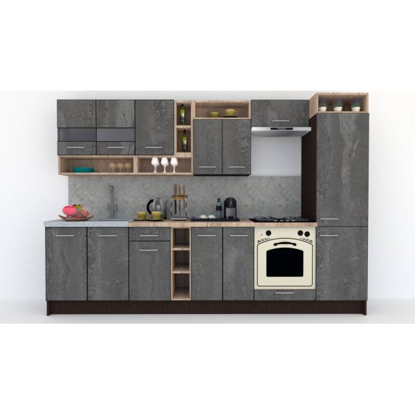Bucatarie COSSY NEW 310 A1 Wenge / Decor K352