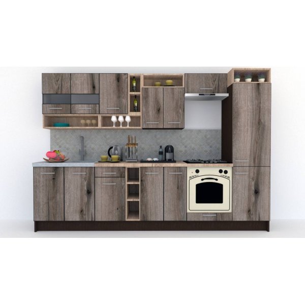 Bucatarie COSSY NEW 310 A1 Wenge / Decor K366