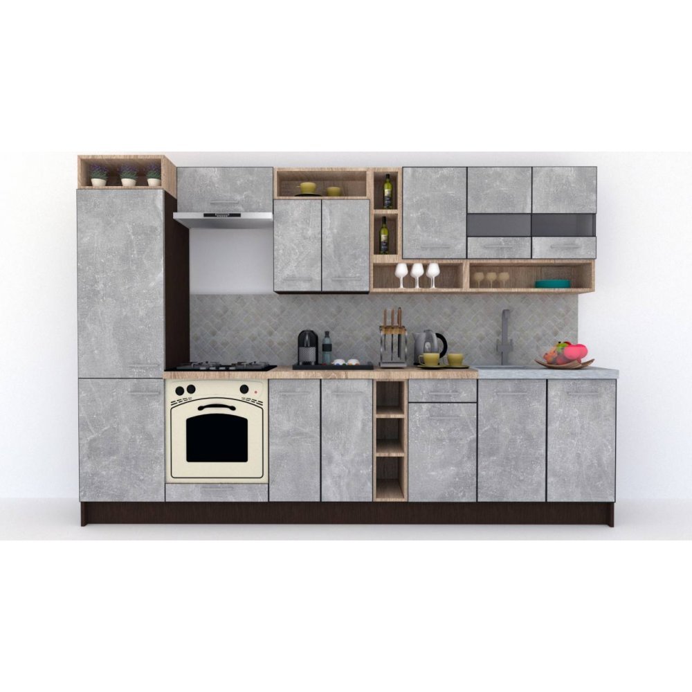 Bucatarie COSSY NEW 310 A2 Wenge / Decor 4298