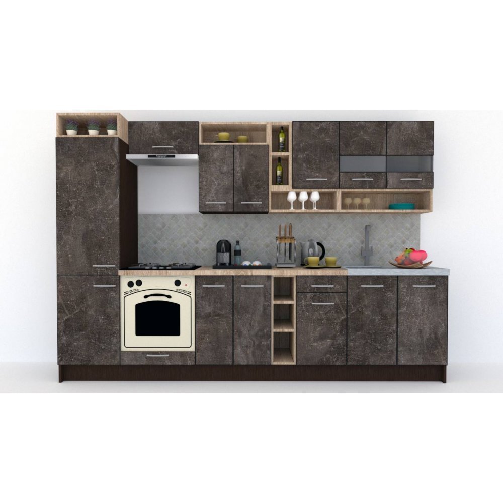 Bucatarie COSSY NEW 310 A2 Wenge / Decor 4299