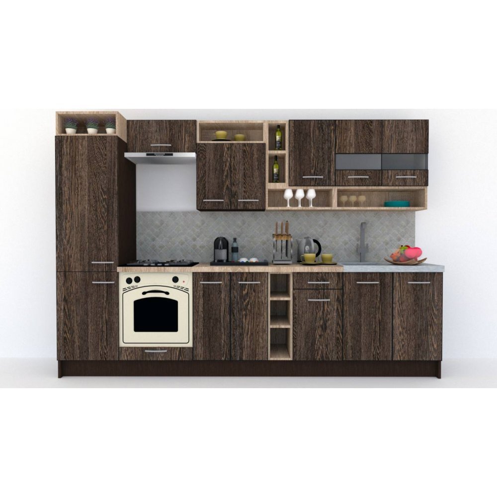 Bucatarie COSSY NEW 310 A2 Wenge / Decor 7648
