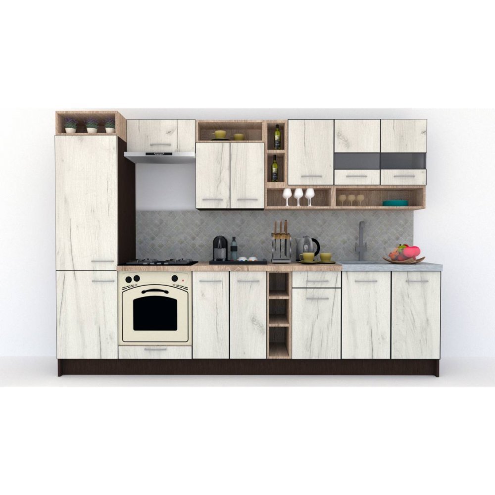 Bucatarie COSSY NEW 310 A2 Wenge / Decor K001