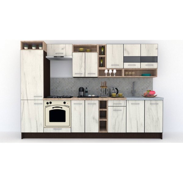 Bucatarie COSSY NEW 310 A2 Wenge / Decor K001