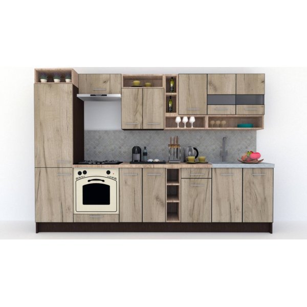 Bucatarie COSSY NEW 310 A2 Wenge / Decor K002