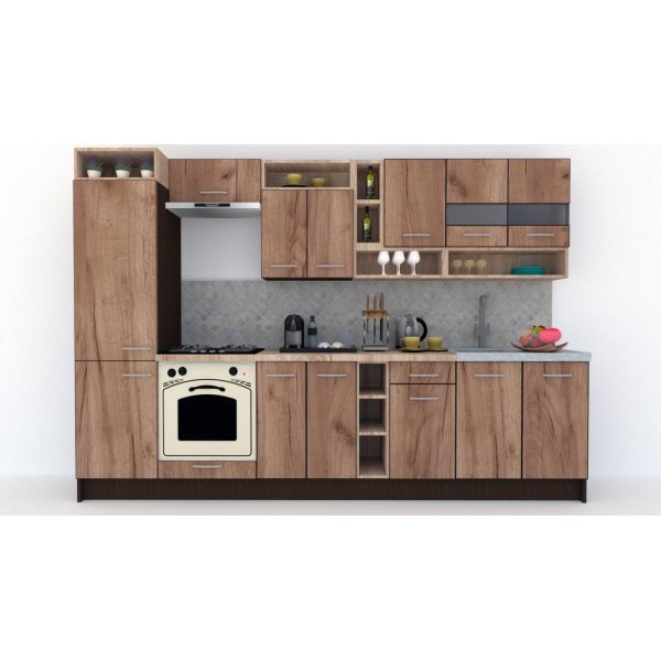 Bucatarie COSSY NEW 310 A2 Wenge / Decor K004