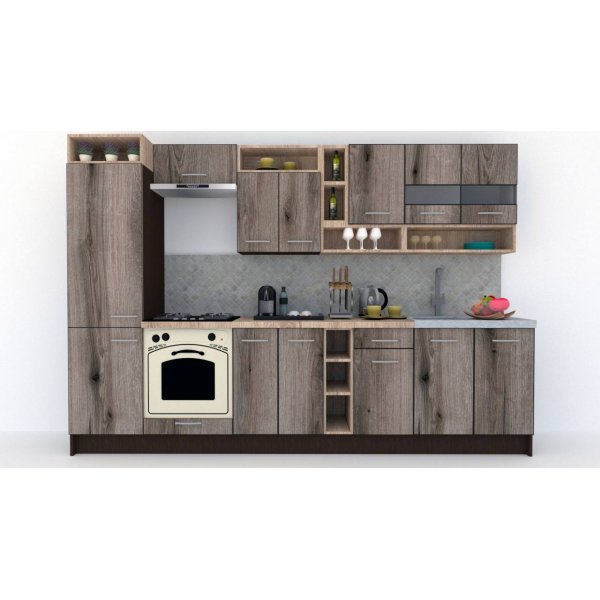 Bucatarie COSSY NEW 310 A2 Wenge / Decor K366