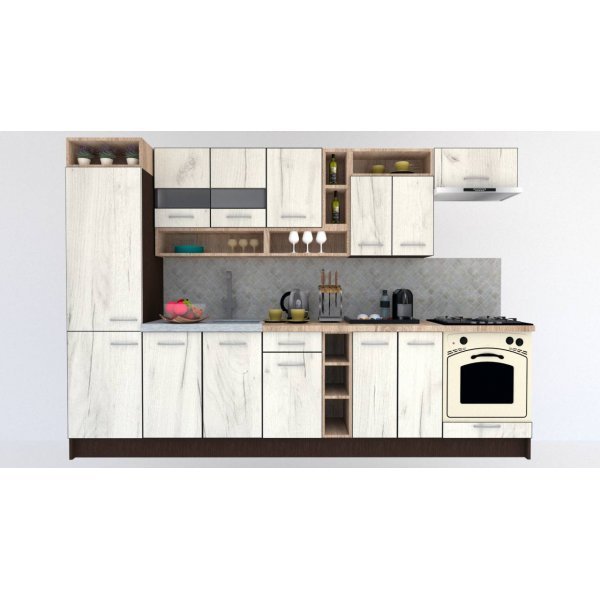 Bucatarie COSSY NEW 310 B1 Wenge / Decor K001