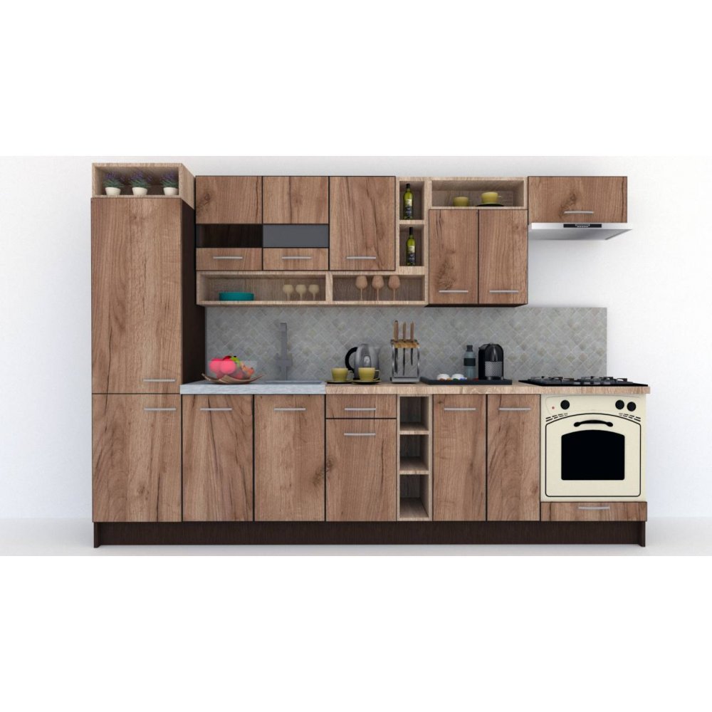 Bucatarie COSSY NEW 310 B1 Wenge / Decor K004
