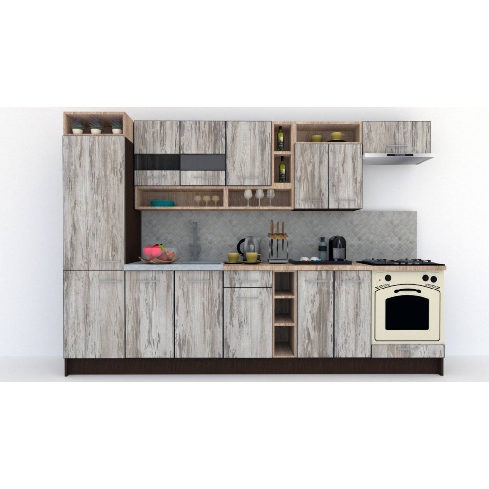 Bucatarie COSSY NEW 310 B1 Wenge / Decor K084