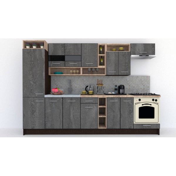 Bucatarie COSSY NEW 310 B1 Wenge / Decor K352