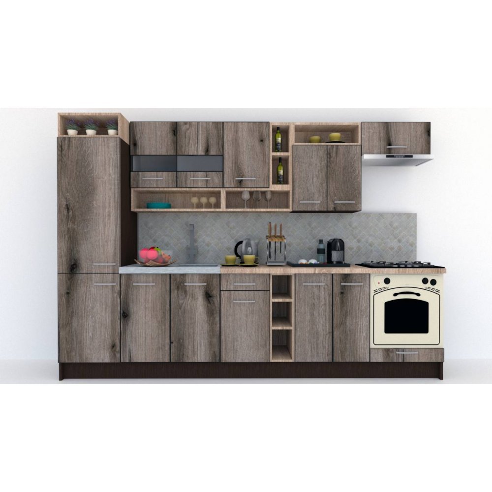 Bucatarie COSSY NEW 310 B1 Wenge / Decor K366