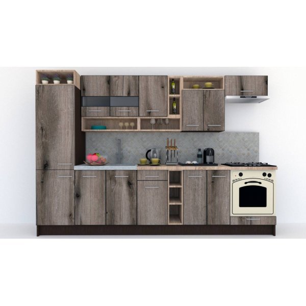 Bucatarie COSSY NEW 310 B1 Wenge / Decor K366