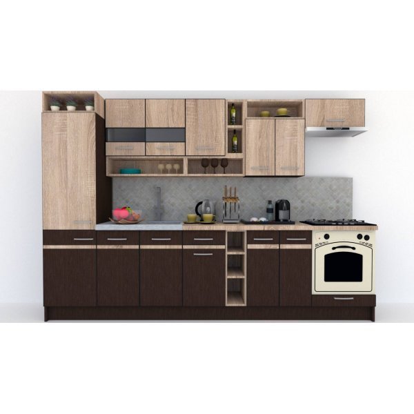 Bucatarie COSSY NEW 310 B1 Wenge / Stejar Sonoma