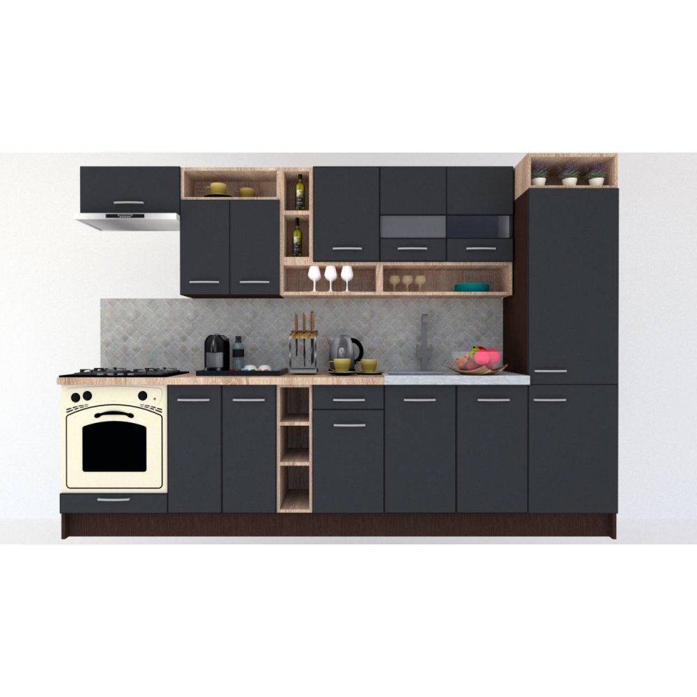 Bucatarie COSSY NEW 310 B2 Wenge / Decor 0164