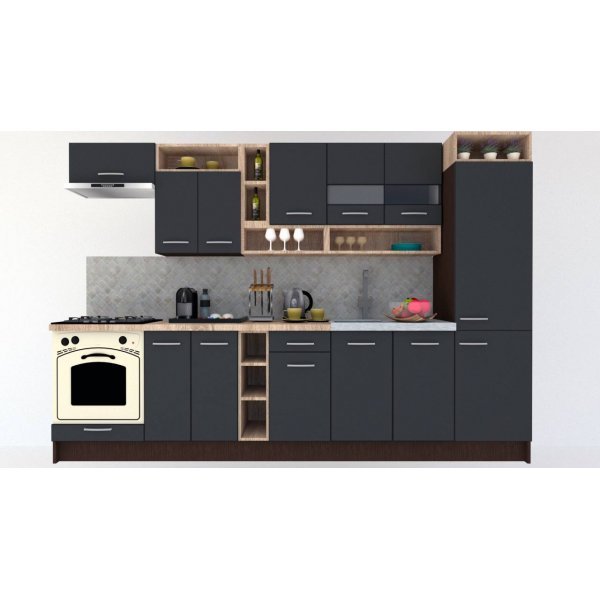 Bucatarie COSSY NEW 310 B2 Wenge / Decor 0164