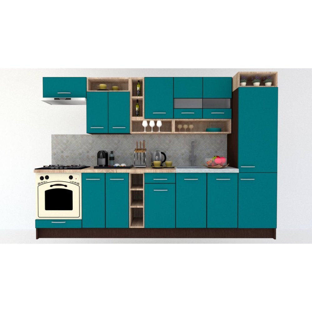 Bucatarie COSSY NEW 310 B2 Wenge / Decor 0245