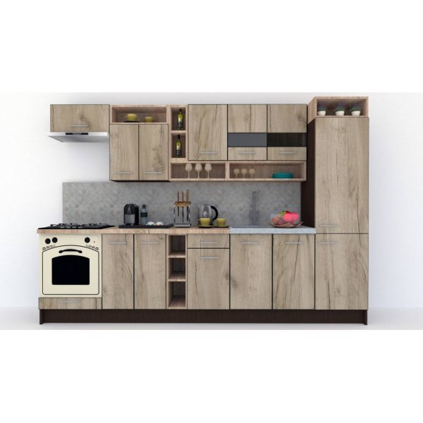 Bucatarie COSSY NEW 310 B2 Wenge / Decor K002