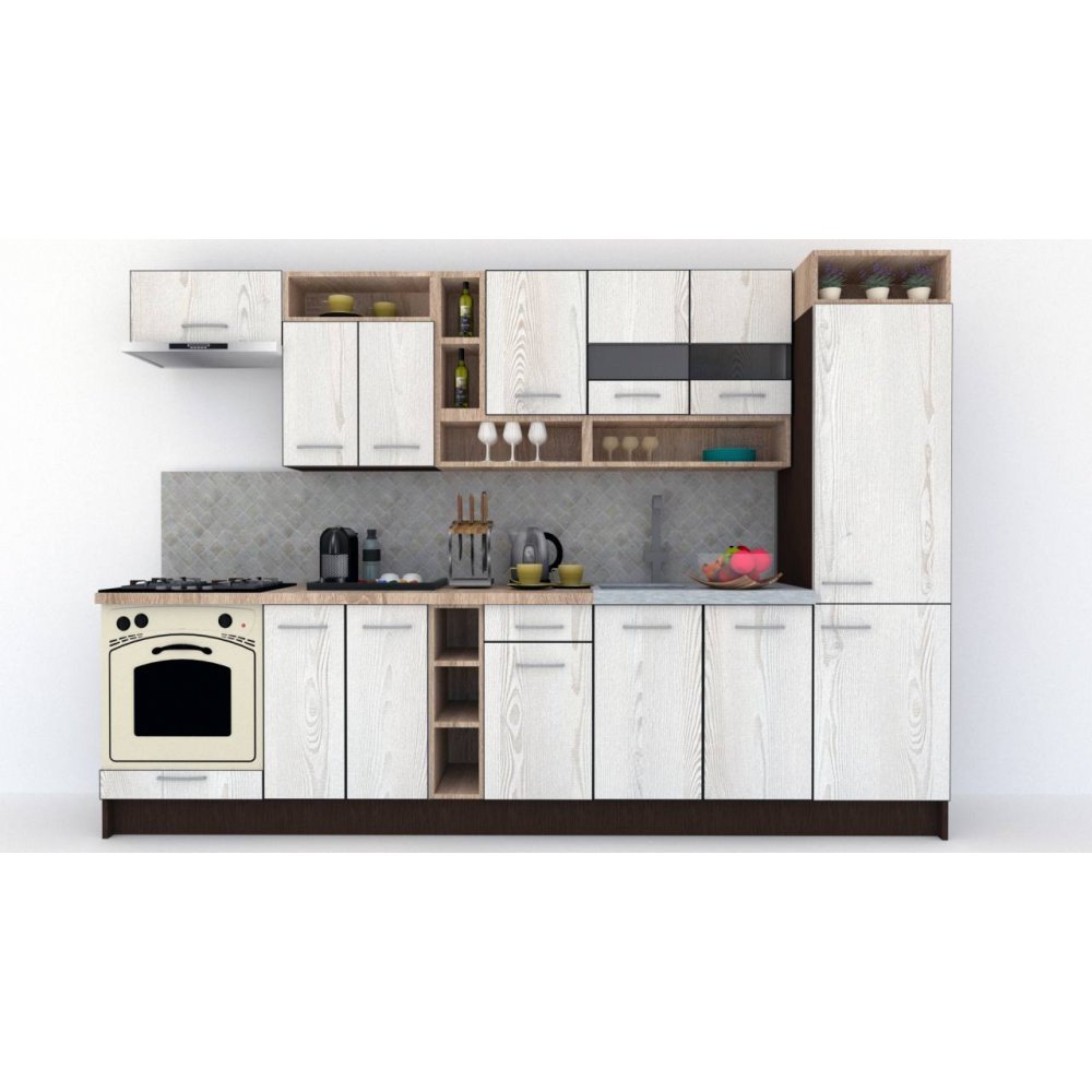 Bucatarie COSSY NEW 310 B2 Wenge / Decor K010