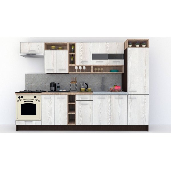 Bucatarie COSSY NEW 310 B2 Wenge / Decor K010