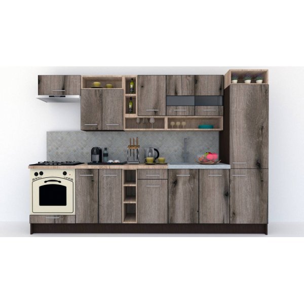 Bucatarie COSSY NEW 310 B2 Wenge / Decor K366