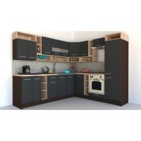 Bucatarie de Colt COSSY NEW DR. 230-260 Wenge / Decor 0164
