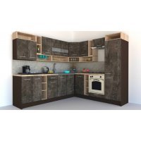 Bucatarie de Colt COSSY NEW DR. 230-260 Wenge / Decor 4299