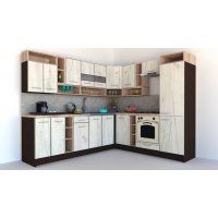 Bucatarie de Colt COSSY NEW DR. 230-260 Wenge / Decor K001