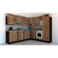 Bucatarie de Colt COSSY NEW DR. 230-260 Wenge / Decor K004