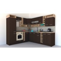 Bucatarie de Colt COSSY NEW ST. 230-260 Wenge / Decor 8548