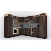 Bucatarie de Colt COSSY NEW ST. 230-310 Wenge / Decor 7648