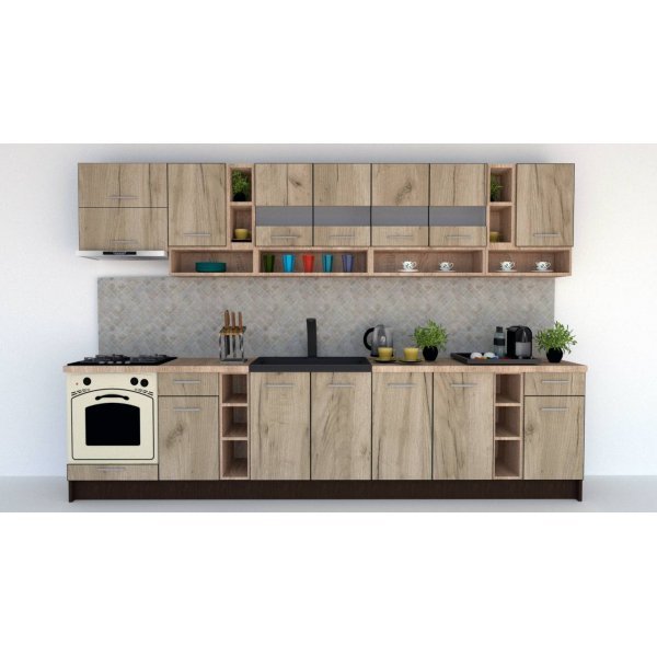Bucatarie COSSY NEW 340 Wenge / Decor K002