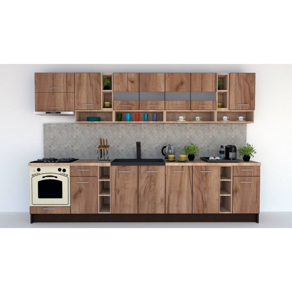Bucatarie COSSY NEW 340 Wenge / Decor K004