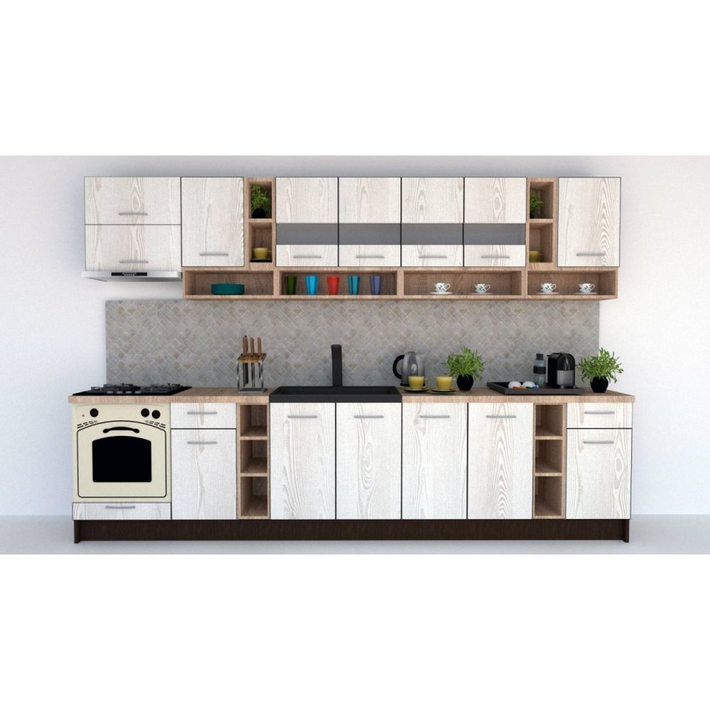 Bucatarie COSSY NEW 340 Wenge / Decor K010