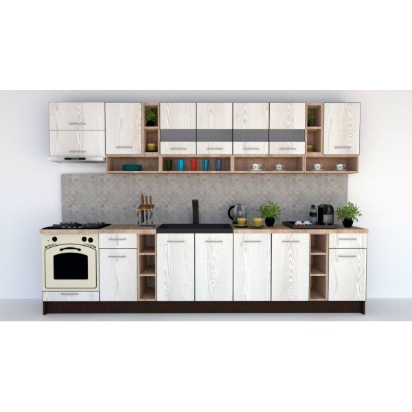 Bucatarie COSSY NEW 340 Wenge / Decor K010