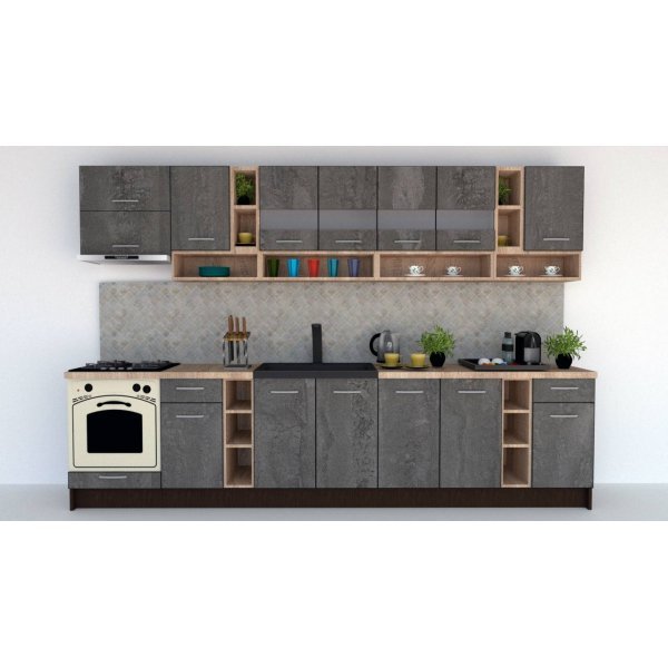 Bucatarie COSSY NEW 340 Wenge / Decor K352
