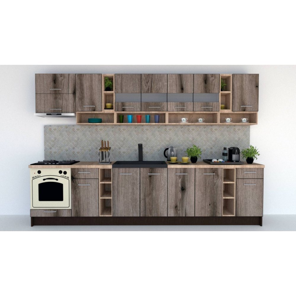 Bucatarie COSSY NEW 340 Wenge / Decor K366
