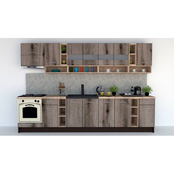 Bucatarie COSSY NEW 340 Wenge / Decor K366
