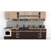 Bucatarie COSSY NEW 340 Wenge / Stejar Sonoma