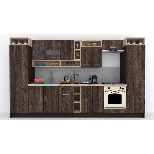 Bucatarie COSSY NEW 360 Wenge / Decor 7648